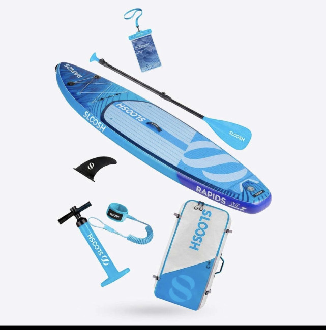 Доска SUP Board надувная (Сапборд) SLOOSH Rapids Arctic Drift 11'6" - фото2