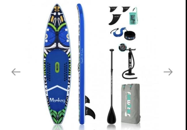 Доска SUP Board надувная (Сапборд) Monkey SUP Funwater 2023 11'6 (350 см) SUPFR02E - фото2